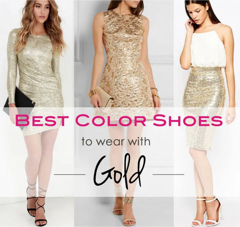 shoes for gold dress